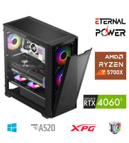 ETERNAL POWER RYZEN 7 5700X 32G DDR4 1TB M.2 RTX4060Ti A520 M650W (Siyah)