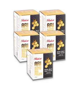 Balen Arı Sütü Bal Polen Süper Doz (12000 mg) 230 gr 5 Adet