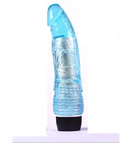 Ayarlanabilir Kademeli Güçlü Titreşimli 19 Cm Dildo Jel Dokulu Vibratör