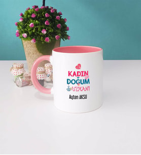 Kadın Doğum Uzmanı Kupa Bardak Pembe