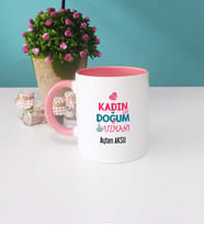 Kadın Doğum Uzmanı Kupa Bardak Pembe