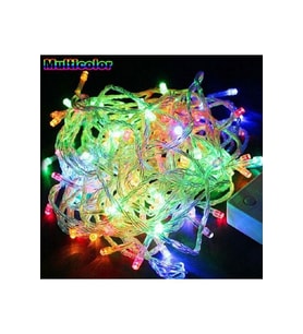 Rengarenk 5 Metre Fişli Led Rgb Lambaları Işık Butonlu 8 Farklı Animasyonlu (STD)