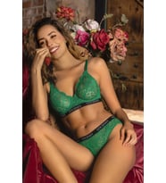 Golshan Gaudy Lace Bra, Yeşil Konforlu ve Şık Sütyen
