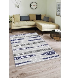 Lacivert Spor Kaymaz Tabanlı Makinede Yıkanabilir Halı FL08 - 100 x 160 cm