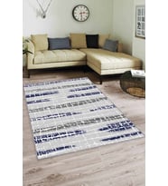 Lacivert Spor Kaymaz Tabanlı Makinede Yıkanabilir Halı FL08 - 100 x 160 cm