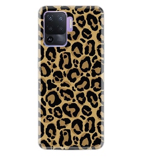 Kılıfland Oppo Reno 5 Lite Kılıf Silikon Resimli Kapak Leopar Patterny Stok 877