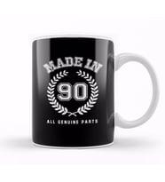 1990 Made In 90 All Genuine Parts Kupa Bardak Porselen