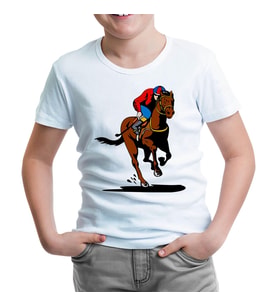 At 8 Beyaz Çocuk Tshirt