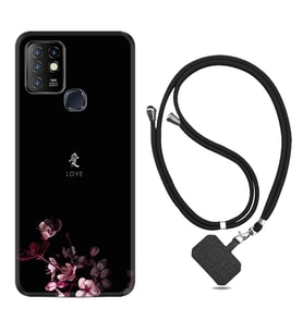 INFINIX Hot 8 9 10 11S Hot 10 Play 10T Kılıf Boyun Askılı Silikon Love 1629