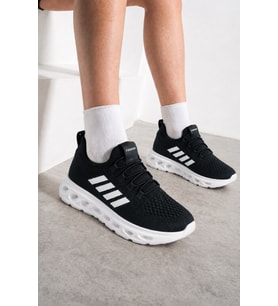 Unisex Spor Ayakkabı Şeritli Bağcıksız Hava Alan Ultra Rahat Hafif Taban Sneaker 125