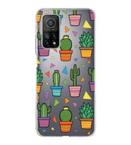 PrintiFy Xiaomi Mi 10T ile Uyumlu 1mm Slim Fit Water Color 4 Baskılı Şeffaf  Kılıf