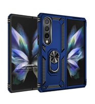 Microsonic Samsung Galaxy Z Fold 4 Kılıf Military Ring Holder Lacivert