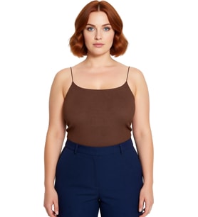 Kadın Crop Fitilli Kaşkorse Bluz Kare Yaka İnce Askılı Günlük Giyim İçin Polyester Elastan Karışımı
