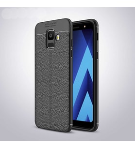 Samsung Galaxy A6 2018 Uyumlu Kılıf Zore Niss Silikon Kapak (Siyah)