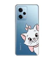 Redmi Note 12 Pro 5G Uyumlu Marie Kedicik Desenli Şeffaf Telefon Kılıfı