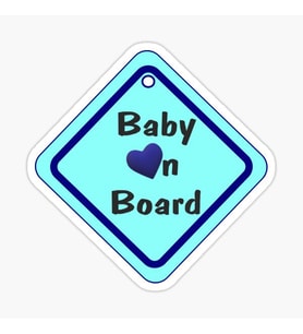 Baby On Board Arabada bebek var Sticker Etiket 19CM md2