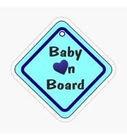 Baby On Board Arabada bebek var Sticker Etiket 19CM md2