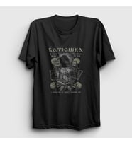 Presmono Unisex Siyah Skeletons Batushka T-Shirt 387310tt
