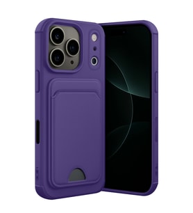iPhone 17 Pro Kelvin Kartvizitli Silikon - Derin Mor