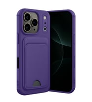 iPhone 17 Pro Kelvin Kartvizitli Silikon - Derin Mor