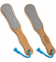 Çift Taraflı Ayak Törpüsü – Paslanmaz Çelik Nasır ve Topuk Çatlağı Törpüsü, Ergonomik Saplı, Islak/Kuru Kullanıma Uygun, Ev Tipi Pedikür Ayak Ovucu