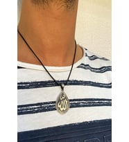 Damla Model Allah Yazılı Gümüş Erkek Kolye