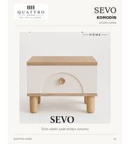 SEVO KOMODİN BEYAZ