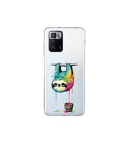 Poco X3 GT ile Uyumlu Splash Tembel Hayvan Tasarımlı Şeffaf Silikon Kılıf