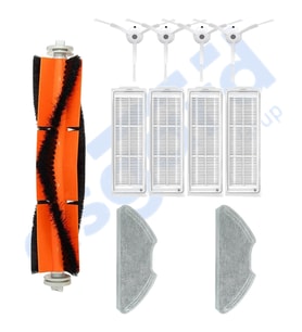 Xiaomi Mop 2 Pro (MJST1SHW) -Mop 2 Lite Uyumlu 1 Ana Fırça 4 Yan Fırça 4 Filtre 2 Mop PKT-iasgf0000357
