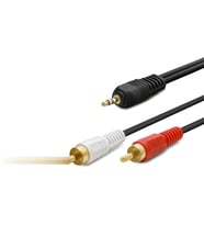 3.5 Mm To 2 Rca Kablo 1.5 M - Siyah Hdx1024