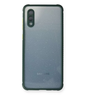Galaxy A02 Kılıf Miami Şeffaf Silikon - Koyu Yeşil