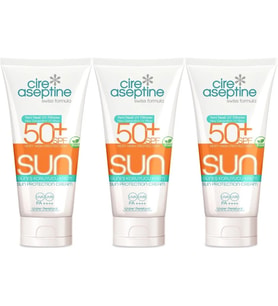 Cire Aseptine Sun Güneş Koruyucu Kremi 50+ SPF 150 ML (3 Lü Set)