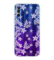 PrintiFy Huawei Honor 20 Lite Uyumlu Kamera Korumalı Floral Lila Tasarımlı Şeffaf  Kılıf