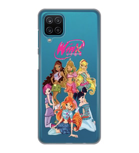Samsung Galaxy A22/M22/M32 Uyumlu Winx Club Desenli Şeffaf Telefon Kılıfı