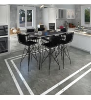 Knsz masa sandalye takımı hem105zengin grisyh 130*090 6 sandalye syhsyh kolçaklı sırt minderli