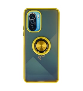 Xiaomi Redmi K40 Kılıf Montreal Yüzüklü Silikon Kapak - Sarı