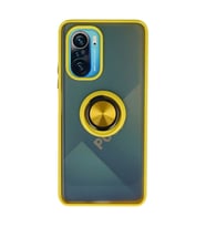 Xiaomi Redmi K40 Kılıf Montreal Yüzüklü Silikon Kapak - Sarı