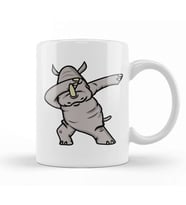 Dabbing Rhino Rhinoceros Dab Animal Kupa Bardak Porselen