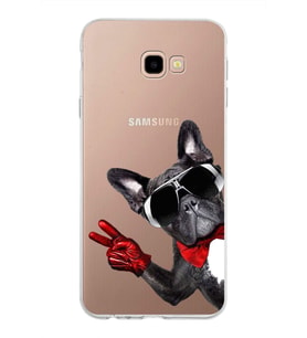 PrintiFy Samsung Galaxy J4 Plus ile Uyumlu 1mm Slim Fit Köpek 2 050e Baskılı Şeffaf  Kılıf