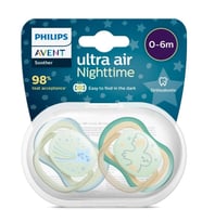 Philips Avent Ultra Air Night Karanlıkta Parlar Gece Emziği 0-6 ay Erkek SCF376/18 (Çok Renkli)