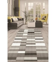 Dijital Kaymaz Taban Yıkanabilir Modern Renkli Salon Halısı Mutfak Halısı Yolluk ND-HT-1334 (Gri)