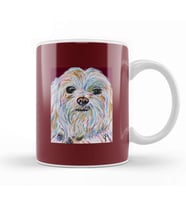 Maltese Dog Kupa Bardak Porselen