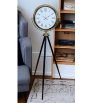 Gold Göz Alıcı Tripod Ayaklı Duvar Saati (Standart)