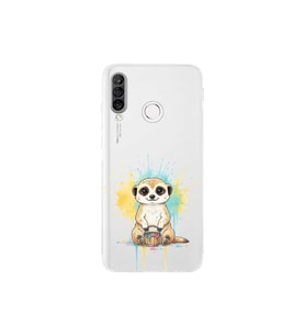 Huawei P30 Lite ile Uyumlu Splash Mirket Tasarımlı Şeffaf Silikon Kılıf