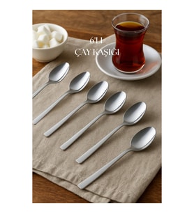 Paslanmaz Çelik 6’lı Çay Kaşığı Seti