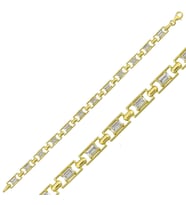 Gümüş Gold Baget Su Yolu Bayan Bileklik SL4574