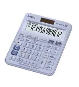 Casio MJ-120D Plus Açık Mavi İşlem Kontrollü 12 Hane Masa Üstü Hesap Makinesi