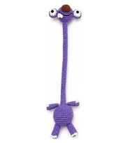 Mor Sid Charm Direksiyon ve Çanta Süsü Amigurumi Organik Oyuncak