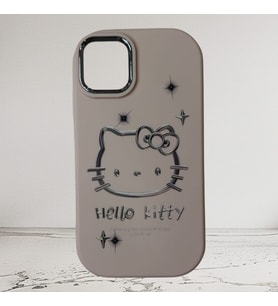iPhone 13 Pro  Max  Hello Kitty Kabartmalı Kaliteli Silikon Telefon Kılıfı (Pembe)
