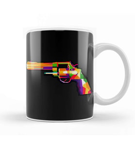 Handgun Kupa Bardak Porselen